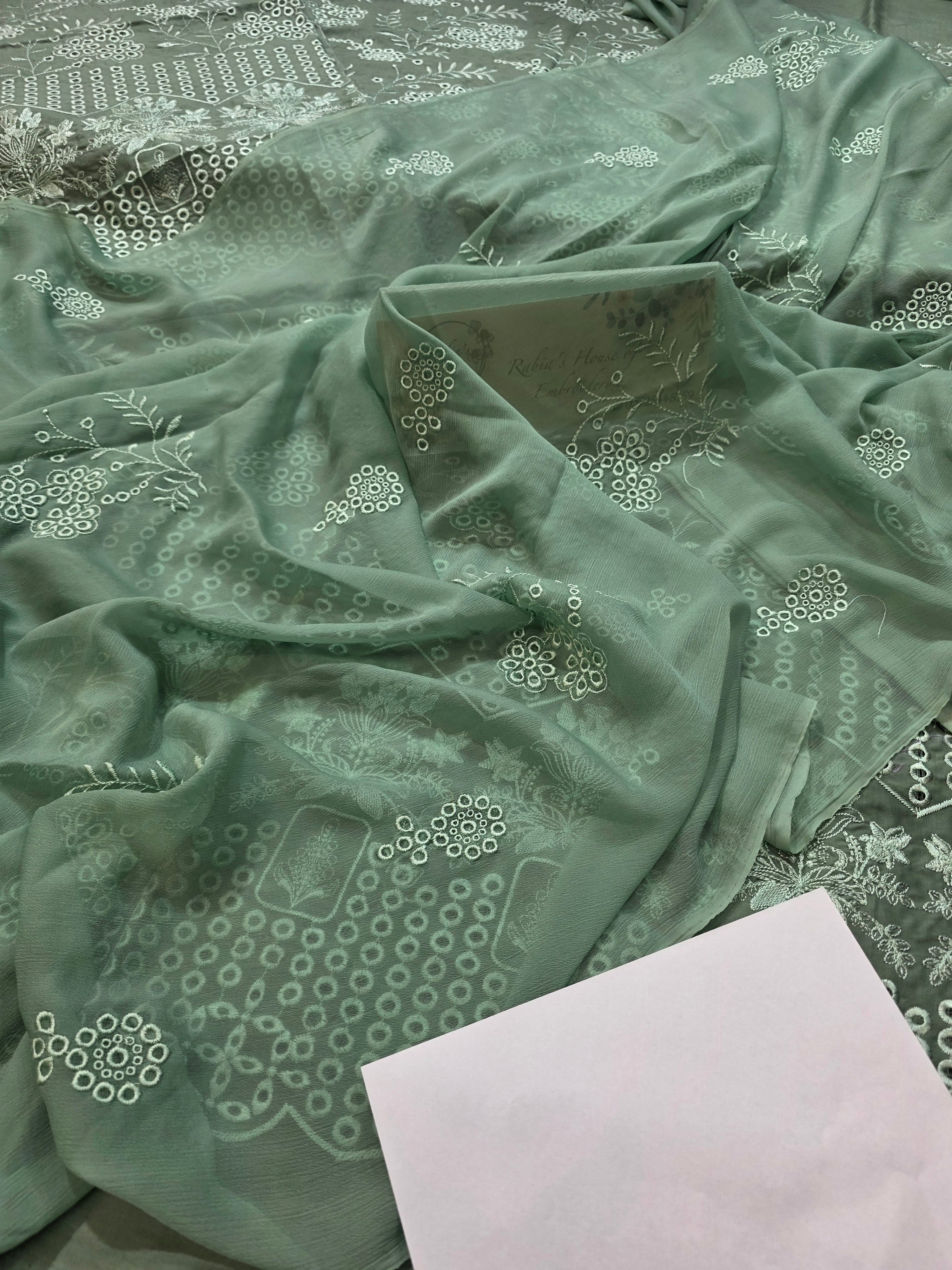 Lawn 4pc with chiffon duppatta