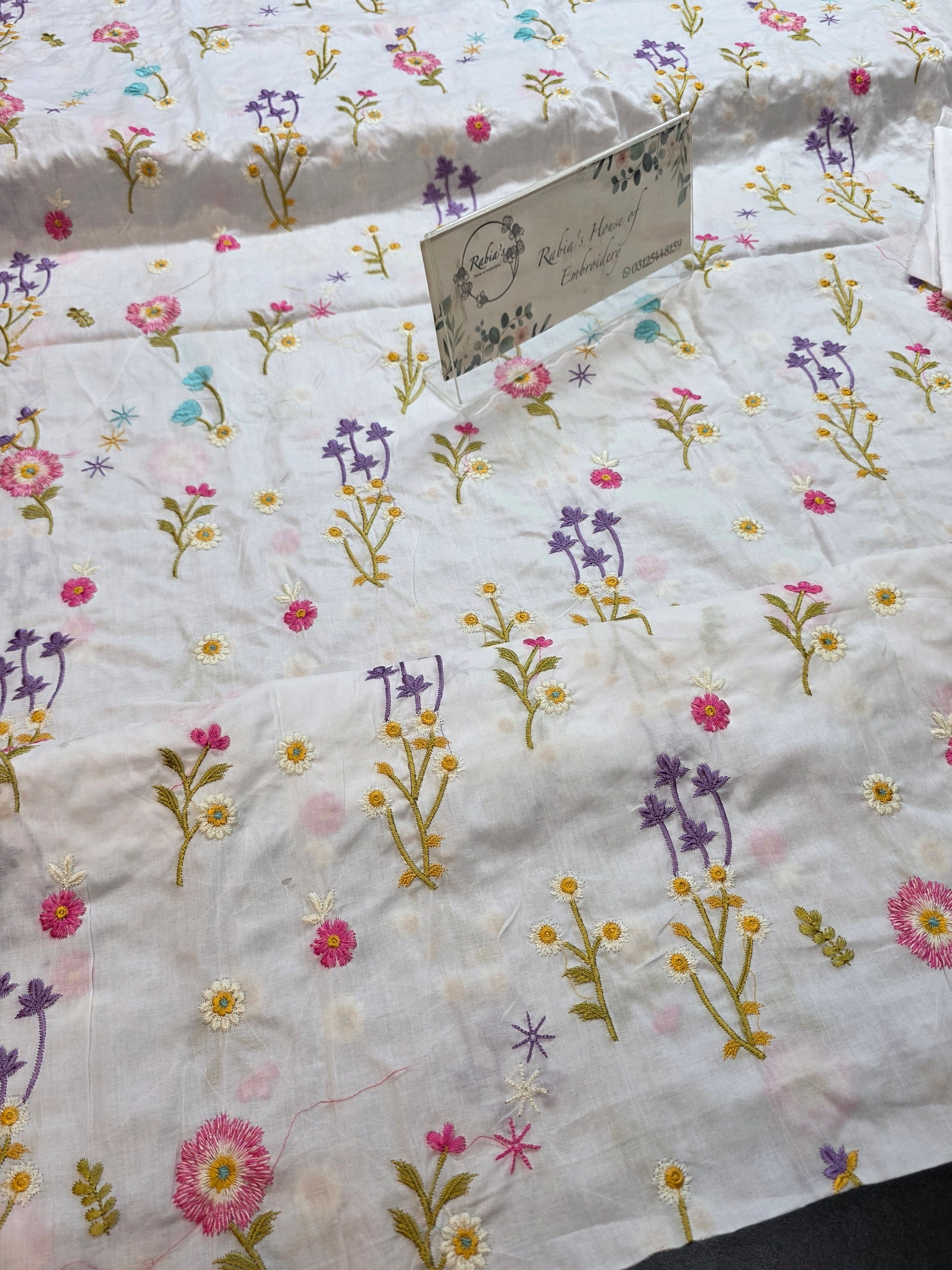 Lawn 3pc allover embroidered