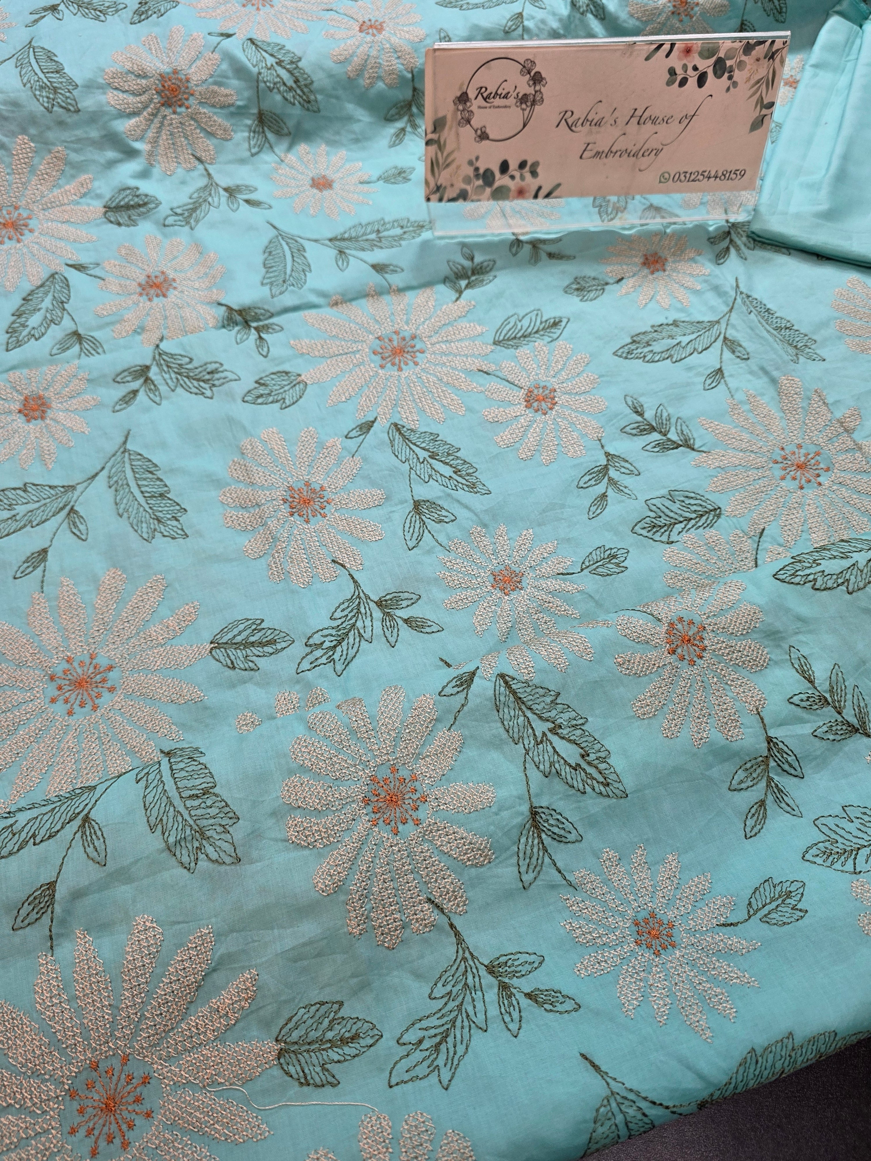 Lawn 3pc allover embroidered