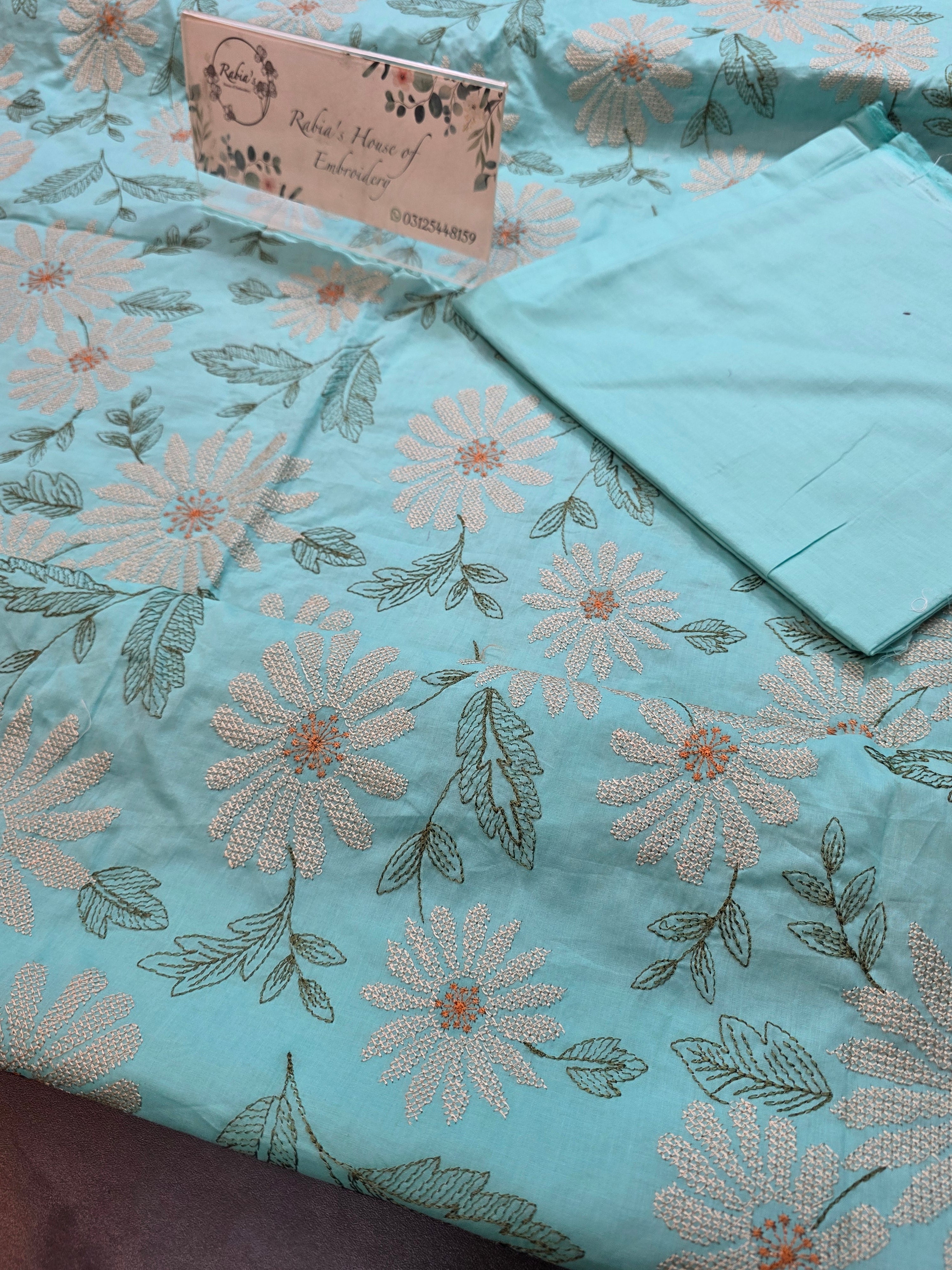 Lawn 3pc allover embroidered