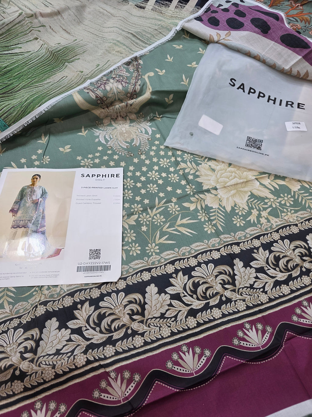 Sapphire printed 3pc