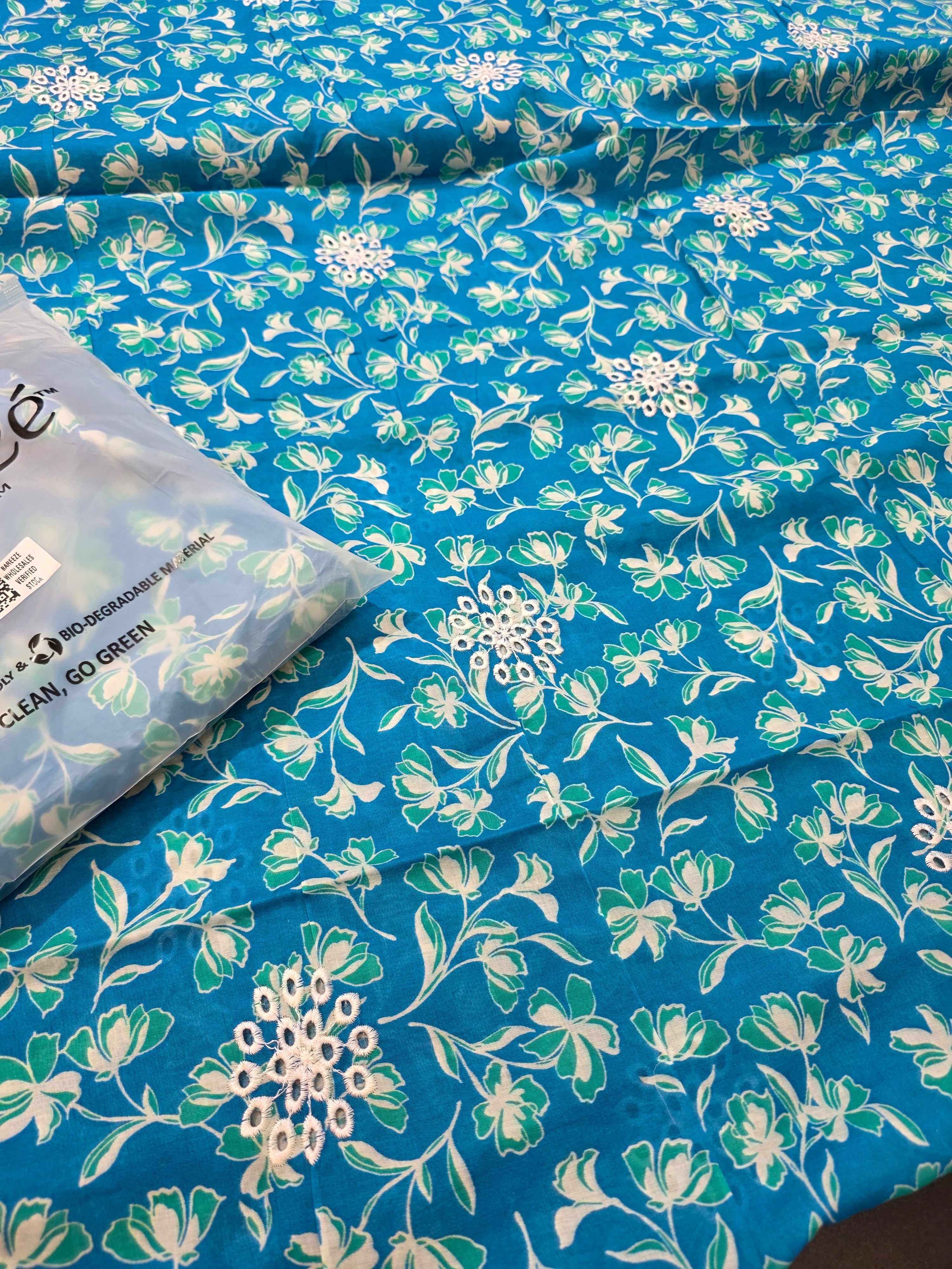 Bareeze lawn printed plus embroidery