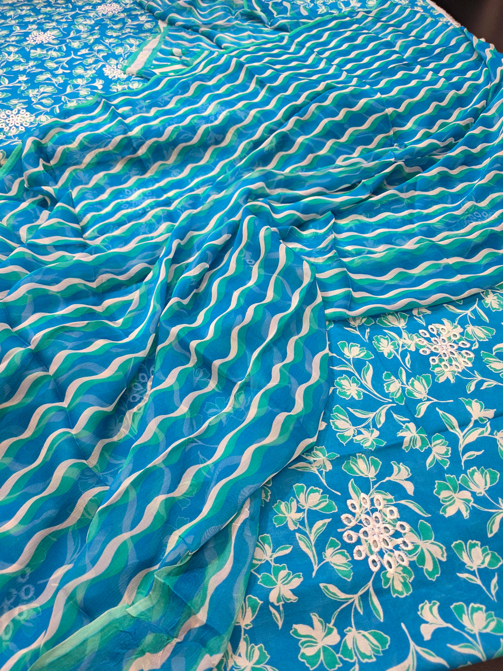 Bareeze lawn printed plus embroidery