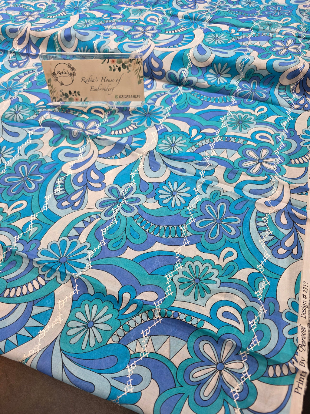 Bareeze lawn 3pc printed plus embroidery
