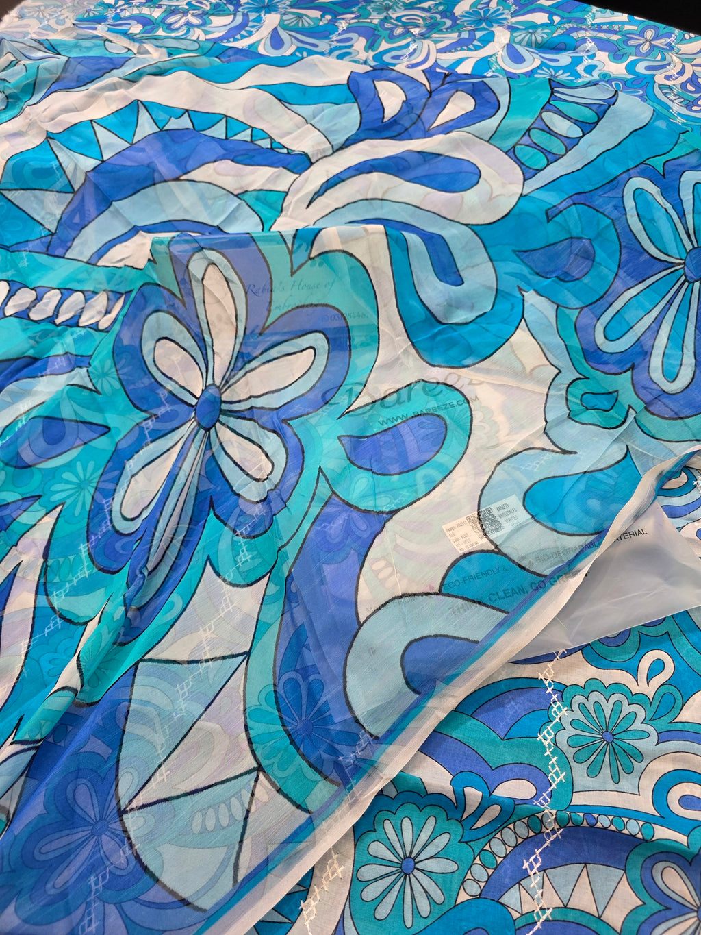 Bareeze lawn 3pc printed plus embroidery