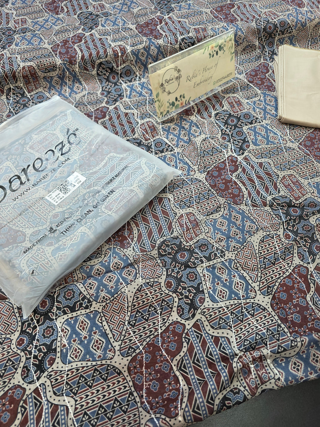 Bareeze lawn 3pc printed plus embroidery