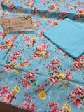 Bareeze printed 3pc plus embroidered