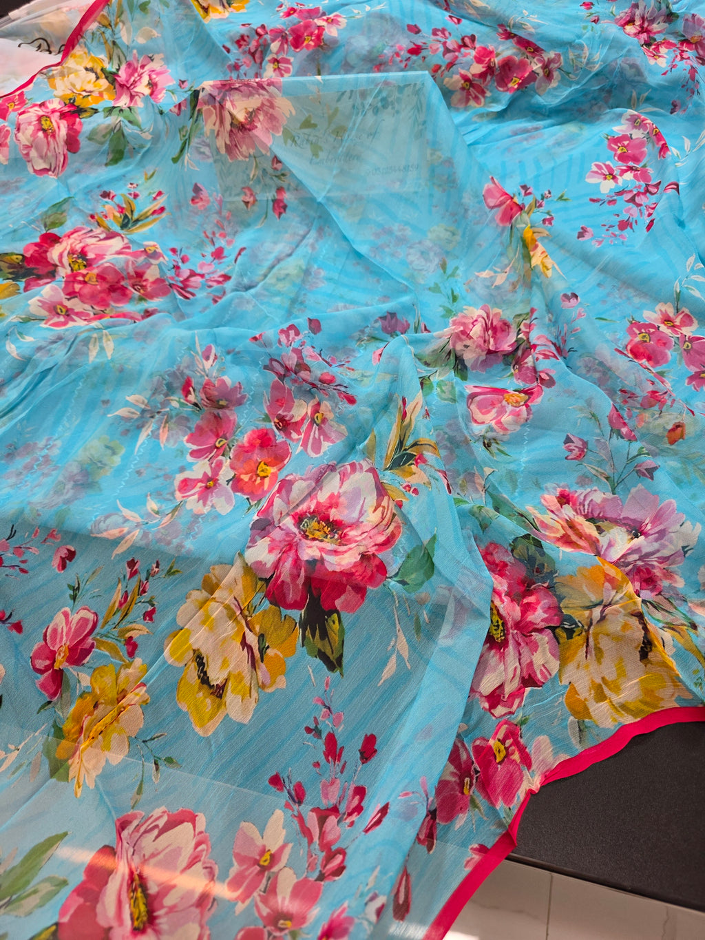 Bareeze printed 3pc plus embroidered