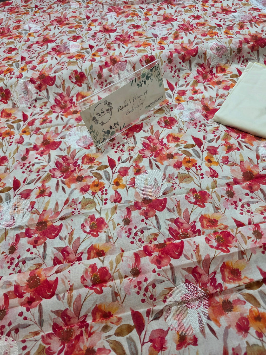 Bareeze lawn 3pc printed plus embroidery