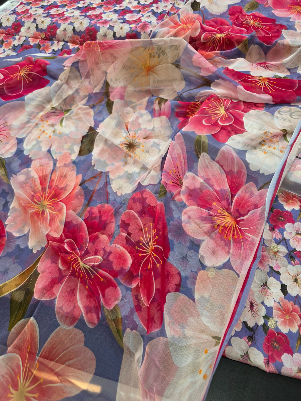 Bareeze printed 3pc plus embroidered