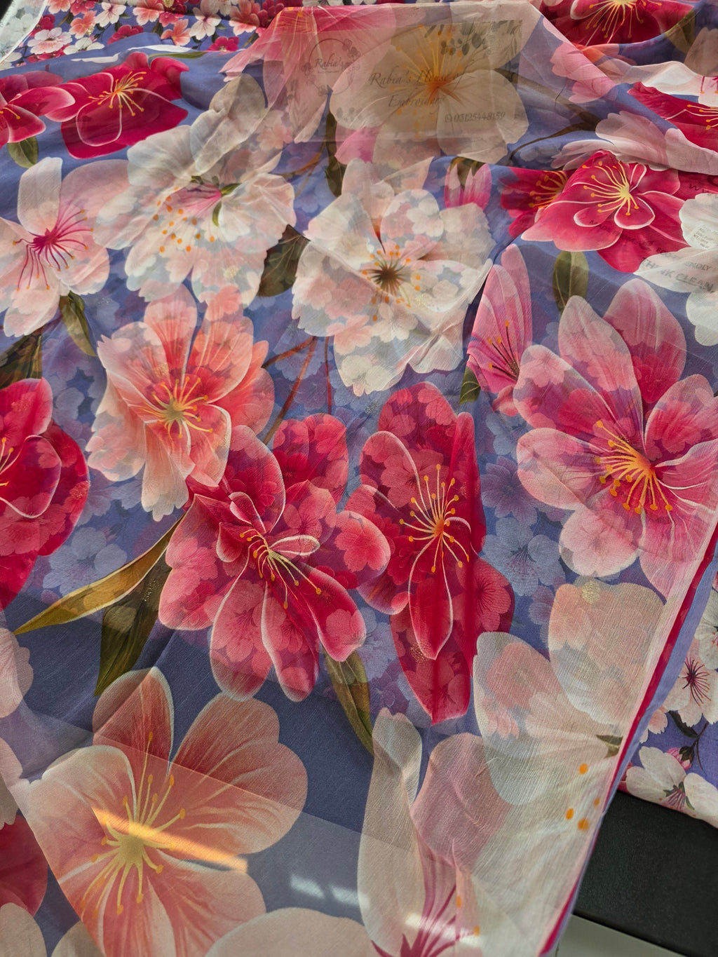 Bareeze printed 3pc plus embroidered