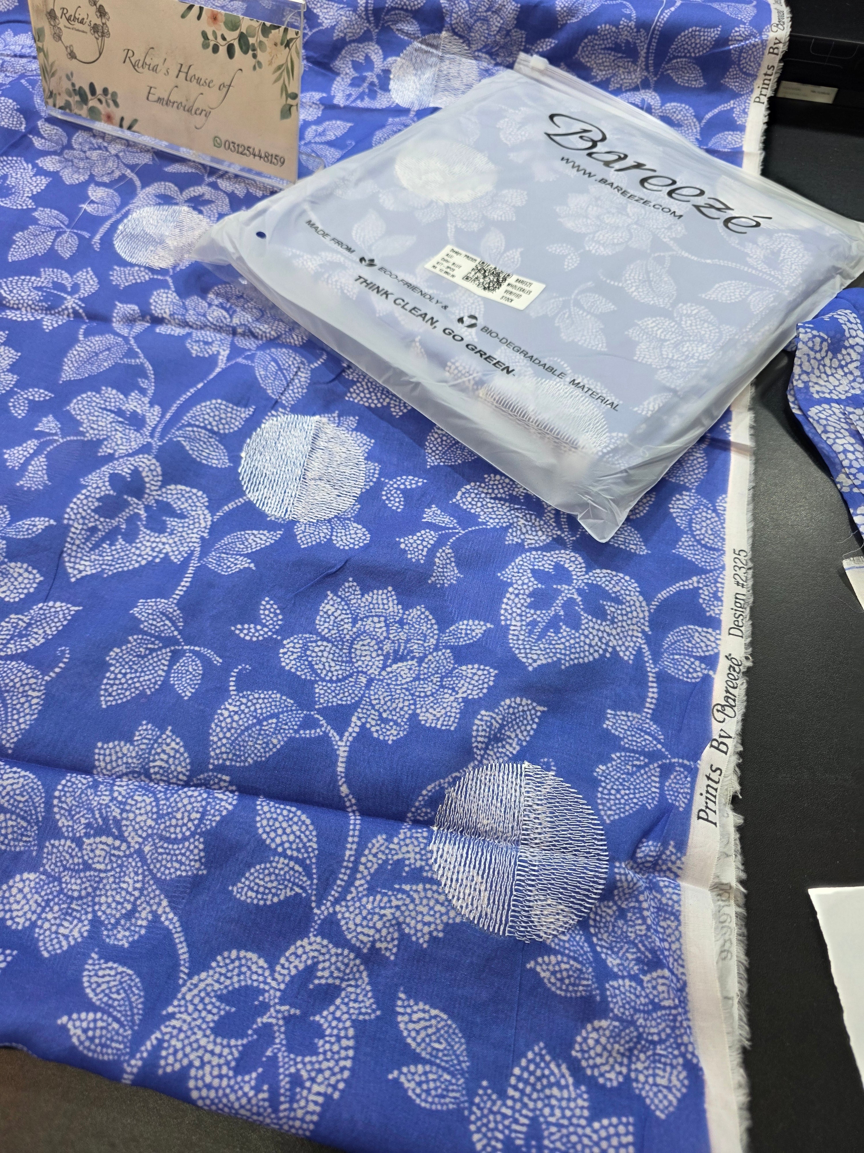 Bareeze prints 3pc plus embroidered