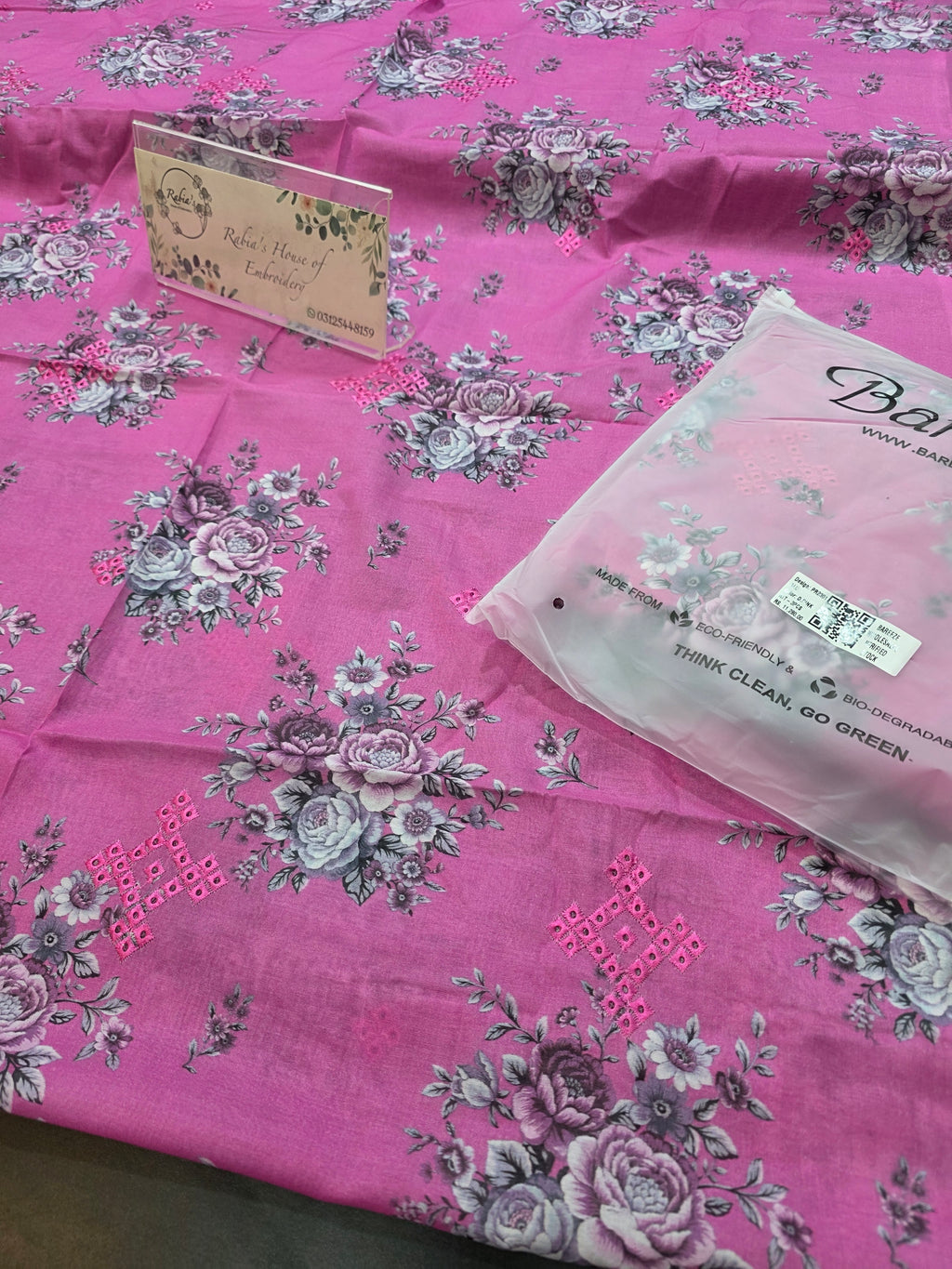 Bareeze prints 3pc plus embroidered