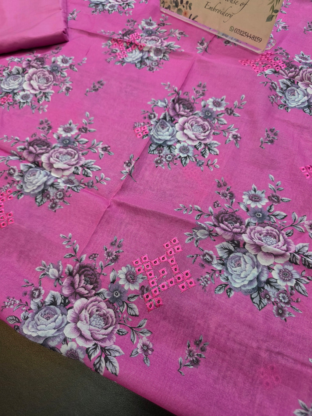 Bareeze prints 3pc plus embroidered