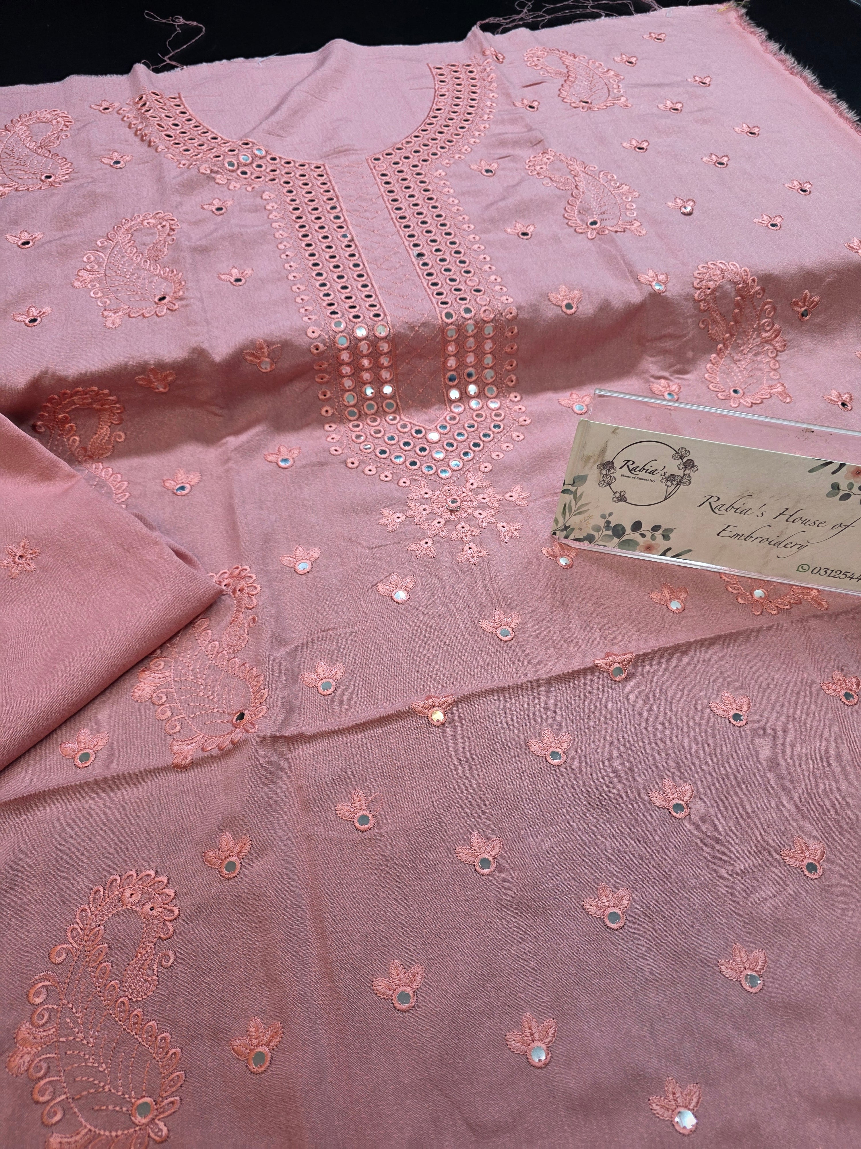 Winter kerandi 3pc with chiffon duppatta