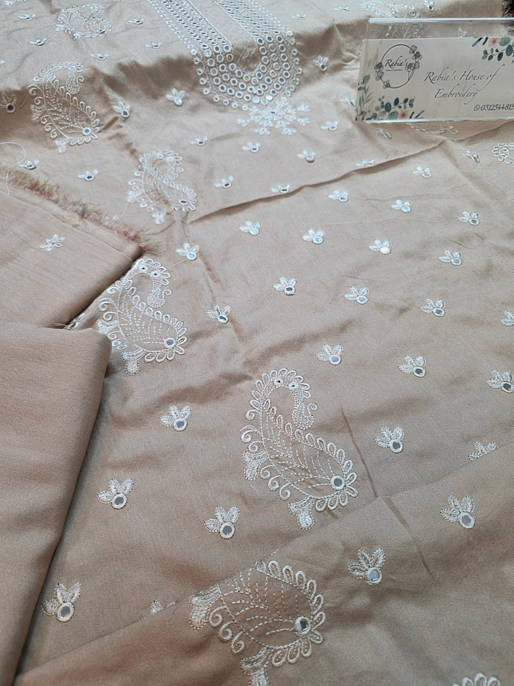 Winter kerandi 3pc with chiffon duppatta