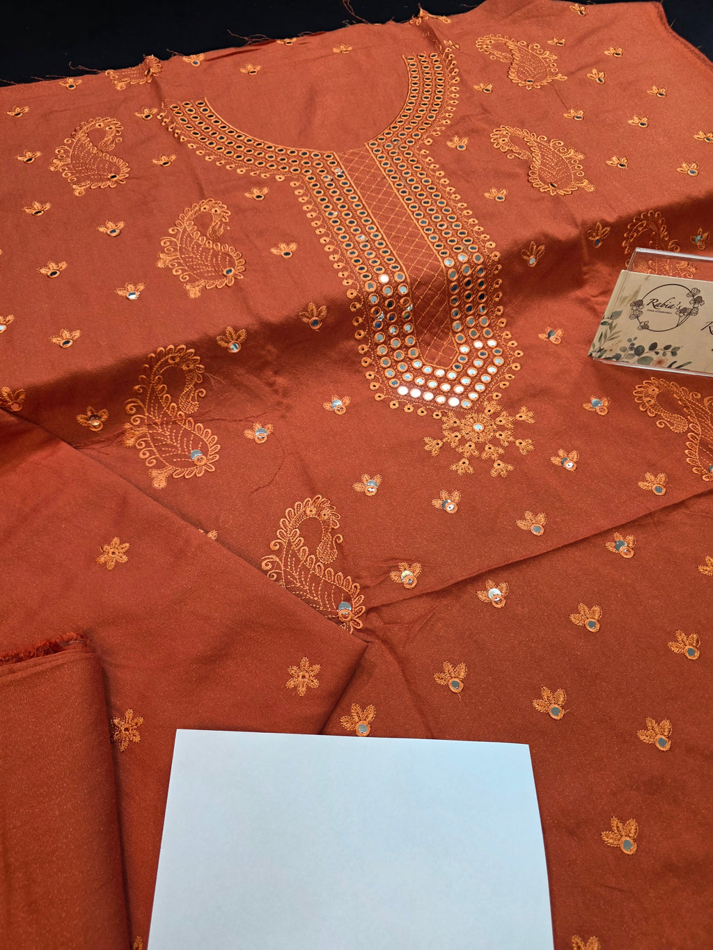 Winter kerandi 3pc with chiffon duppatta