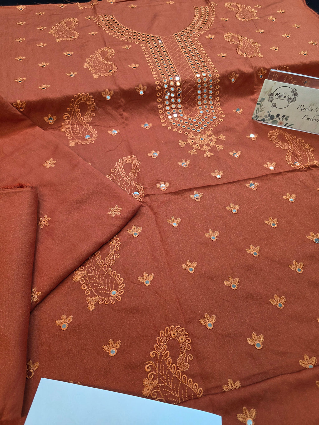 Winter kerandi 3pc with chiffon duppatta