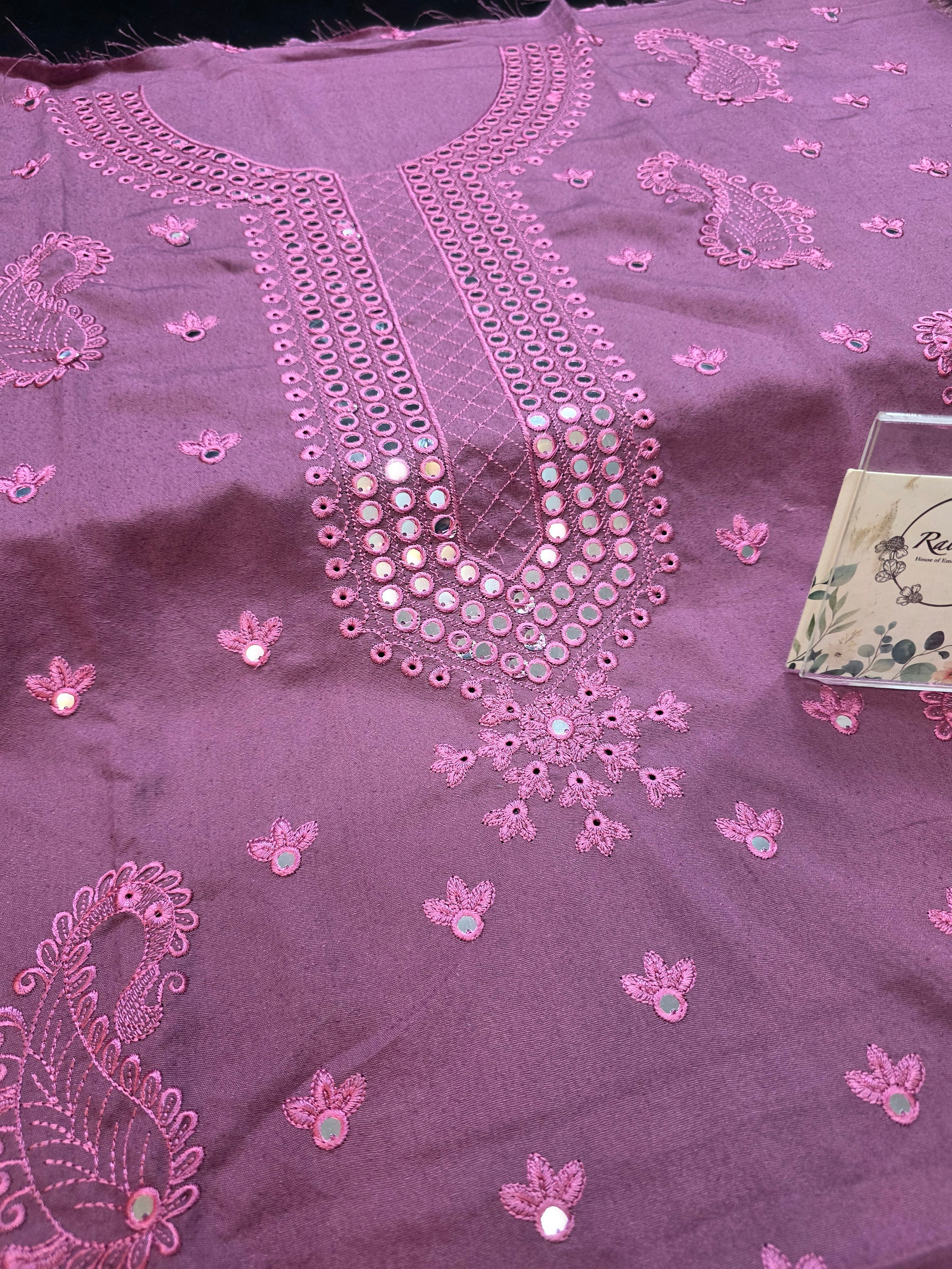 Winter kerandi 3pc with chiffon duppatta