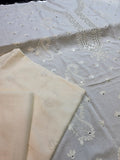 Winter kerandi 3pc with chiffon duppatta