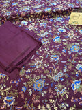 Kerandi 3pc allover embroidered with chiffon duppatta
