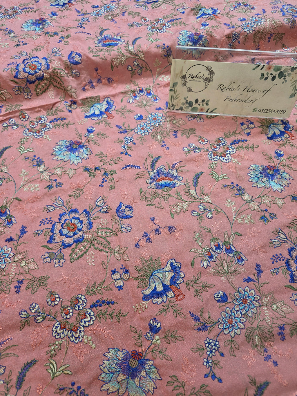 Winter kerandi 3pc allover embroidered with chiffon duppatta