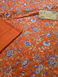 Winter kerandi 3pc allover embroidered with chiffon duppatta
