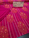 Winter kerandi 3pc allover embroidered with chiffon duppatta(PINK)