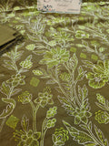 Winter kerandi 3pc allover embroidered with chiffon duppatta
