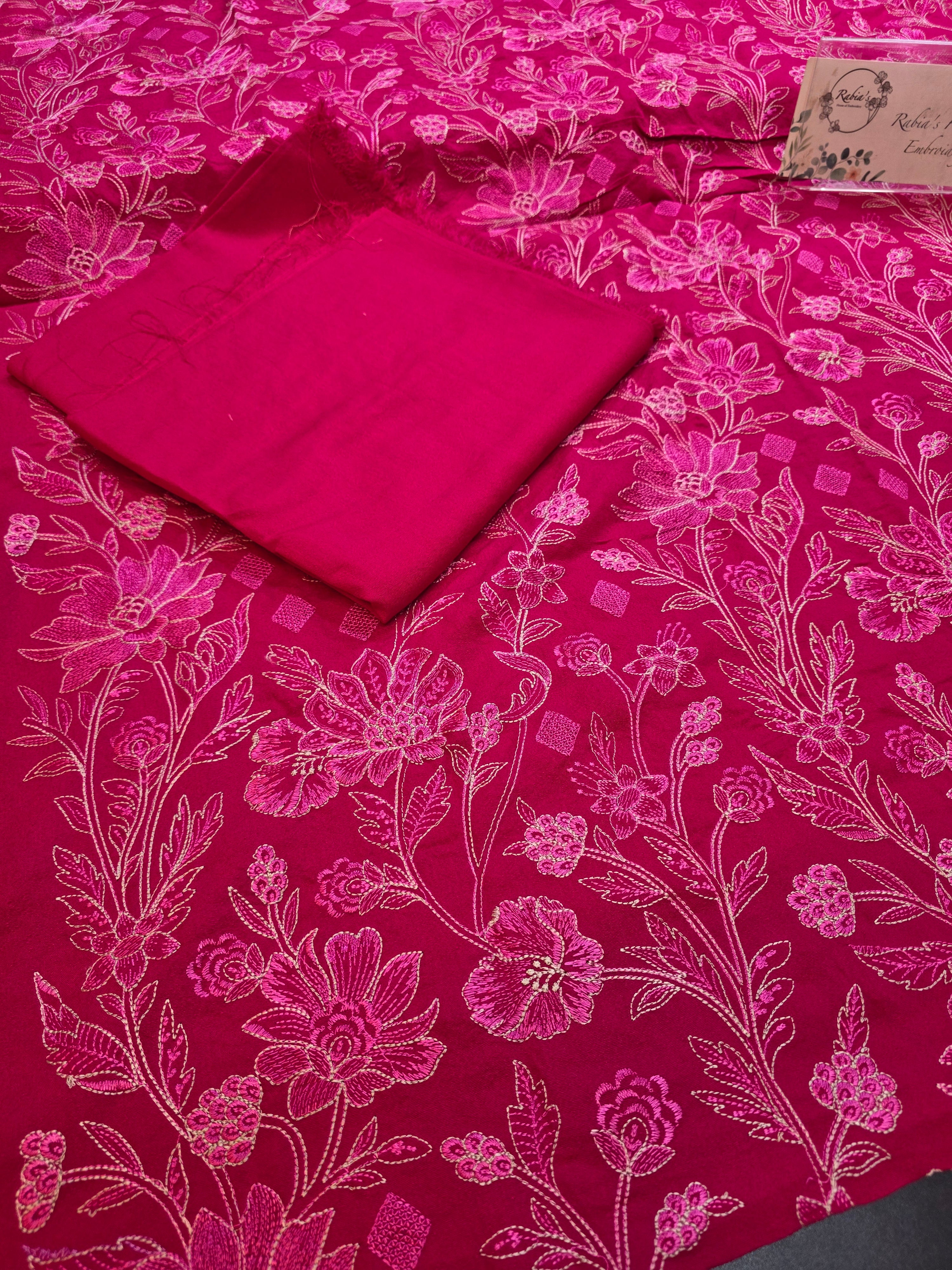 Winter kerandi 3pc allover embroidered with chiffon