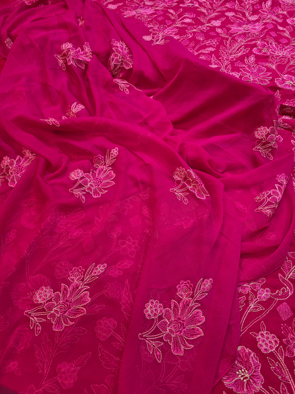 Winter kerandi 3pc allover embroidered with chiffon