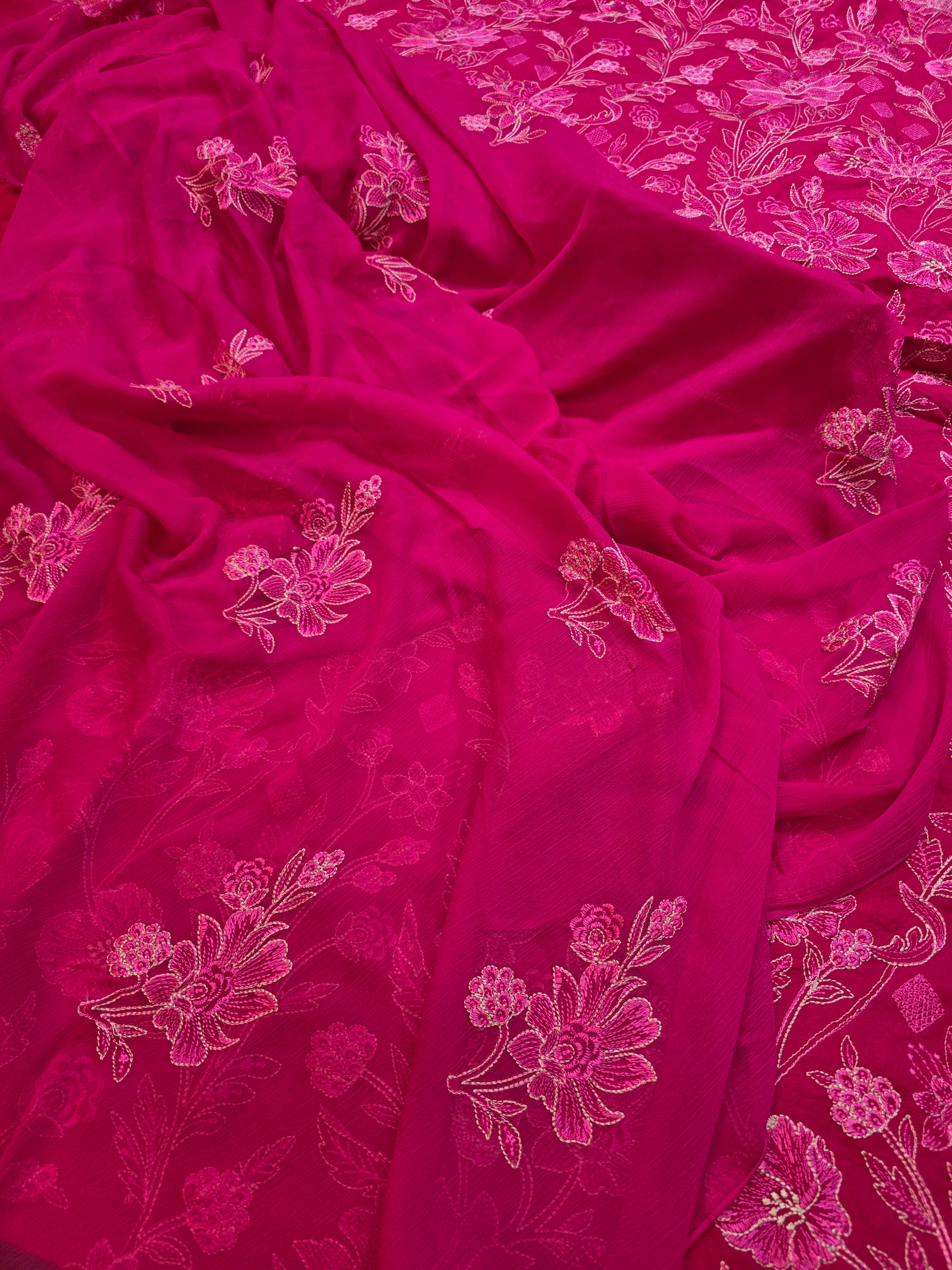 Winter kerandi 3pc allover embroidered with chiffon