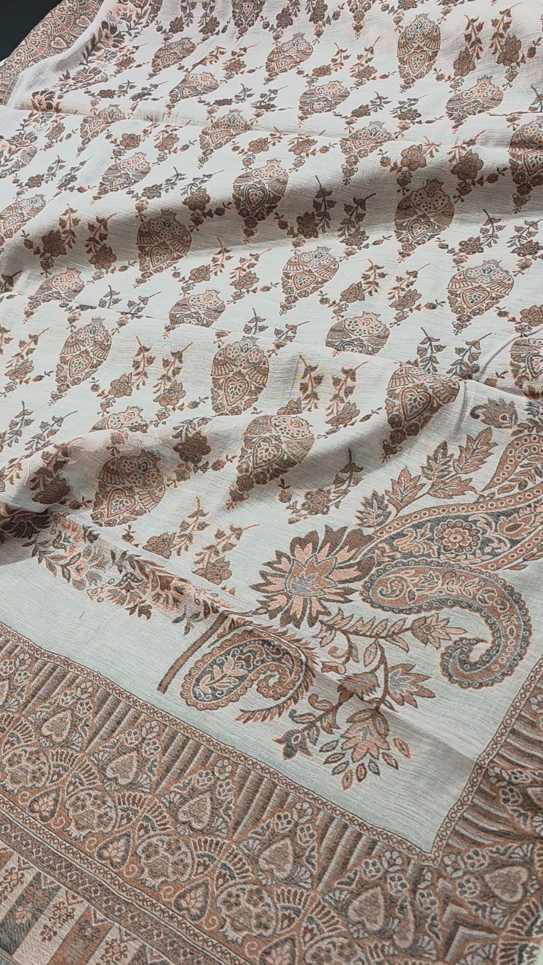 Handmade lawn kani shawl