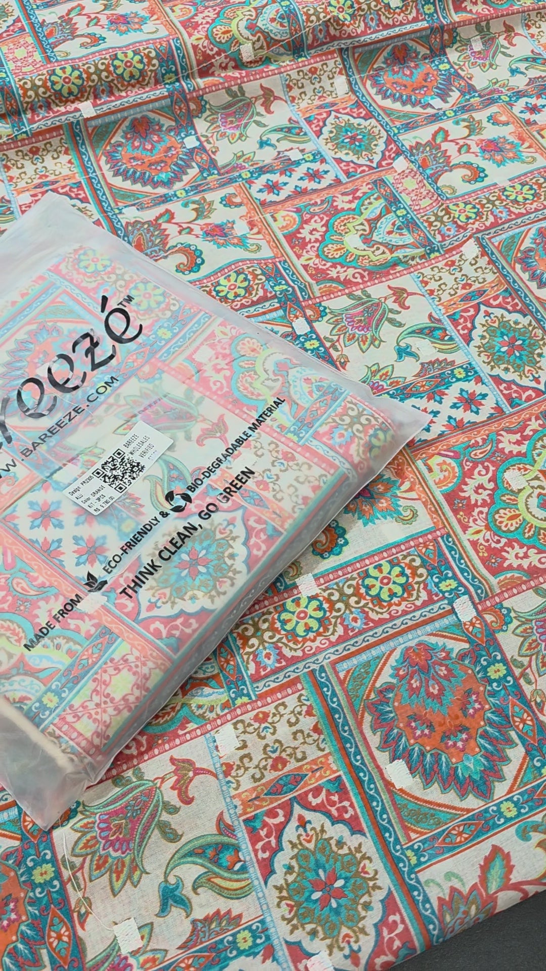 Bareeze lawn  printed 3pc plus embroidery