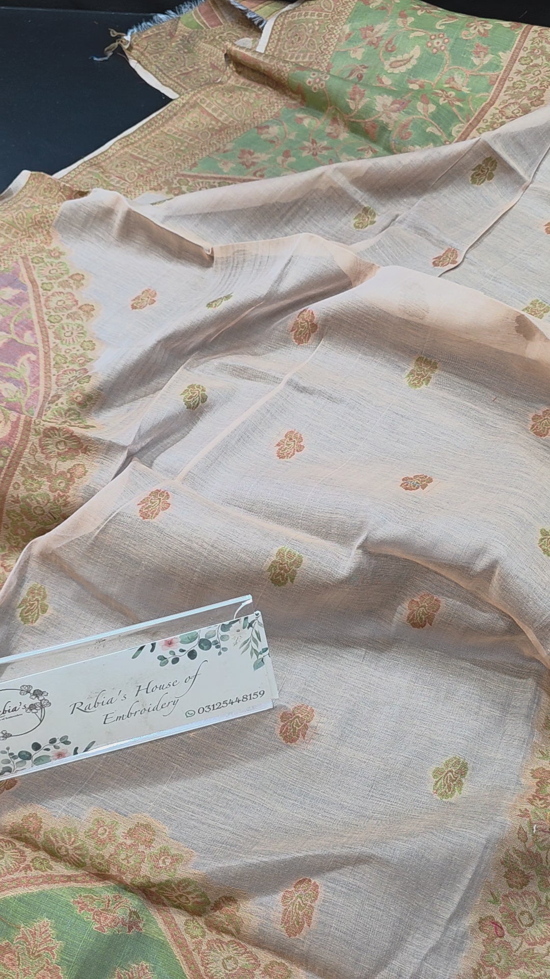 Handmade lawn kani shawl
