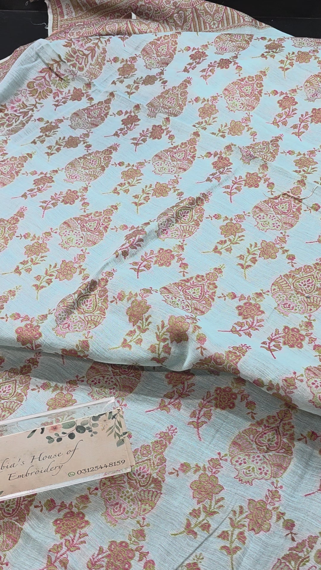 Handmade lawn kani shawl