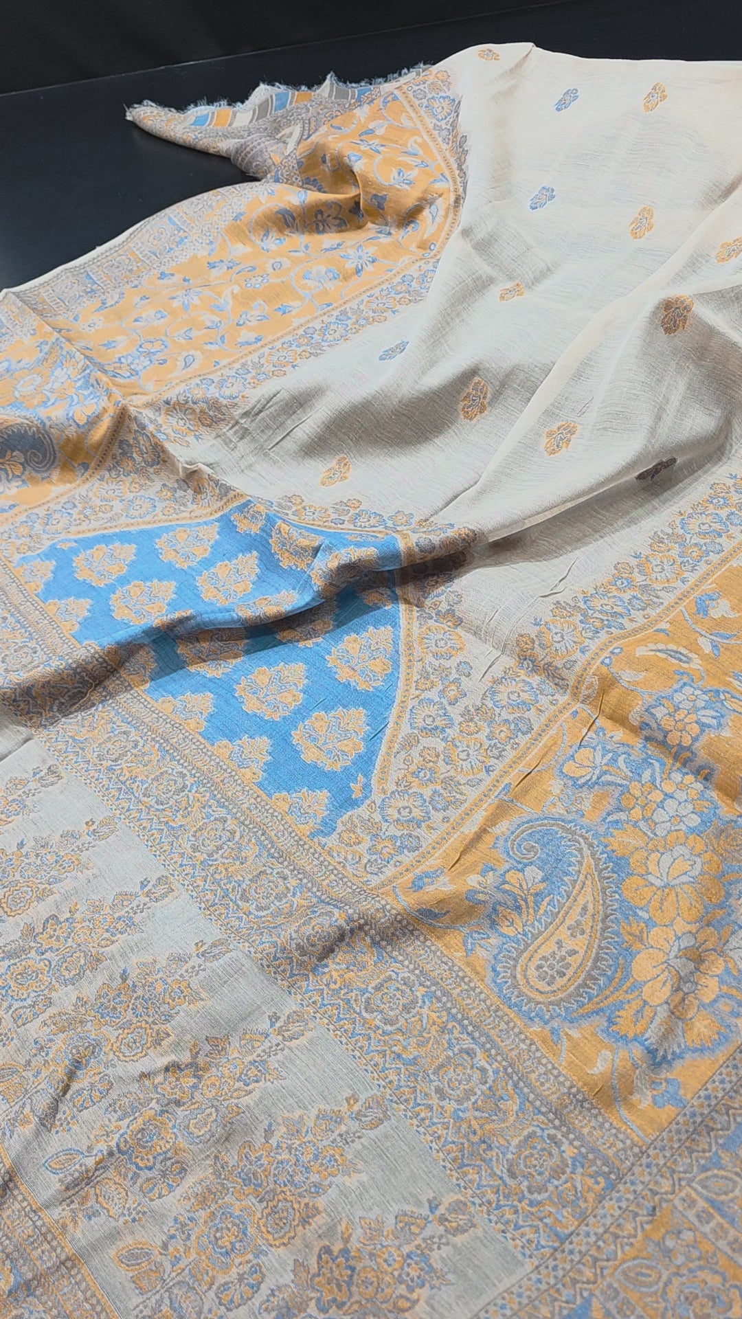 Handmade lawn kani shawl