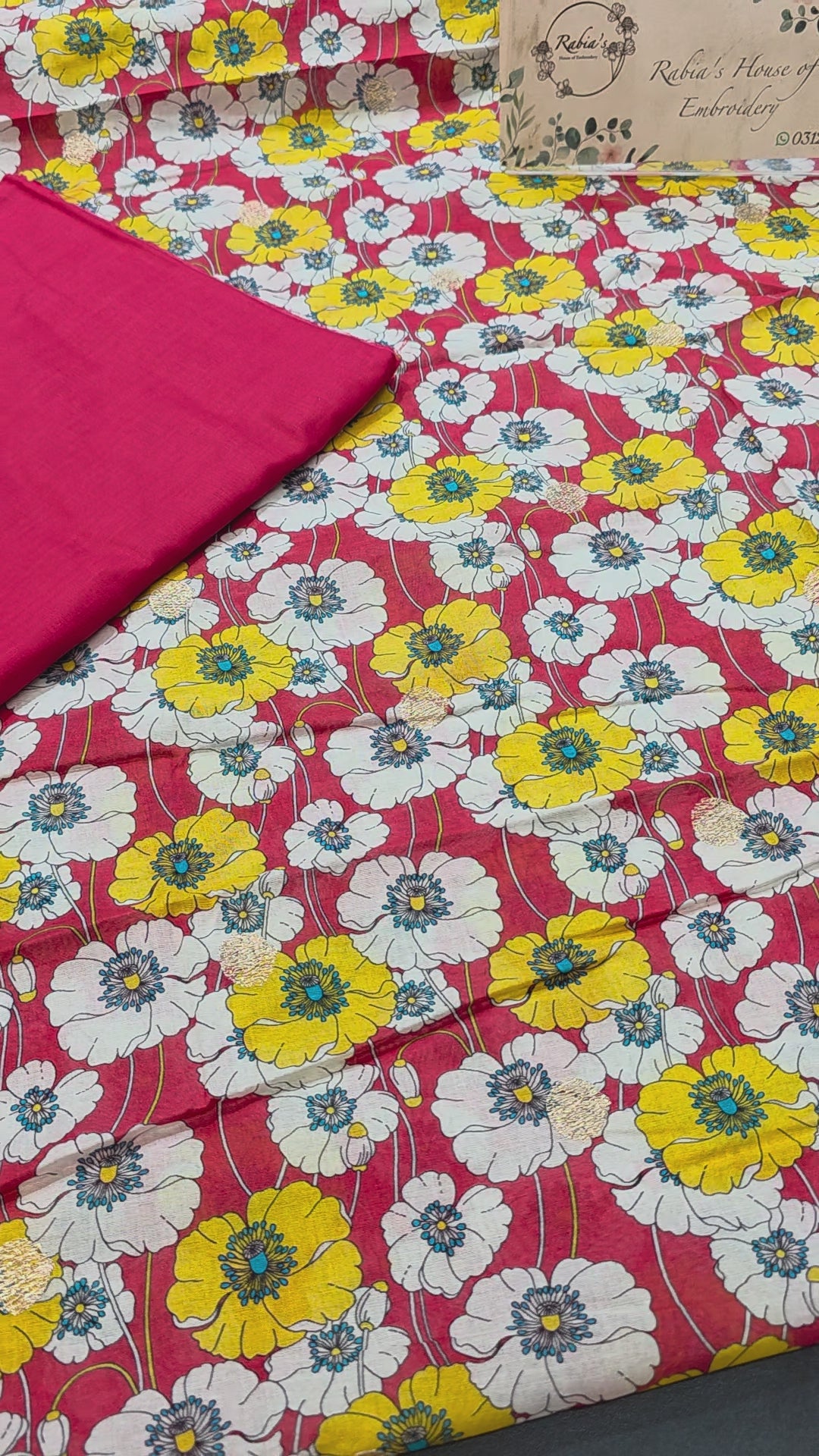 Bareeze printed 3pc plus embroidered