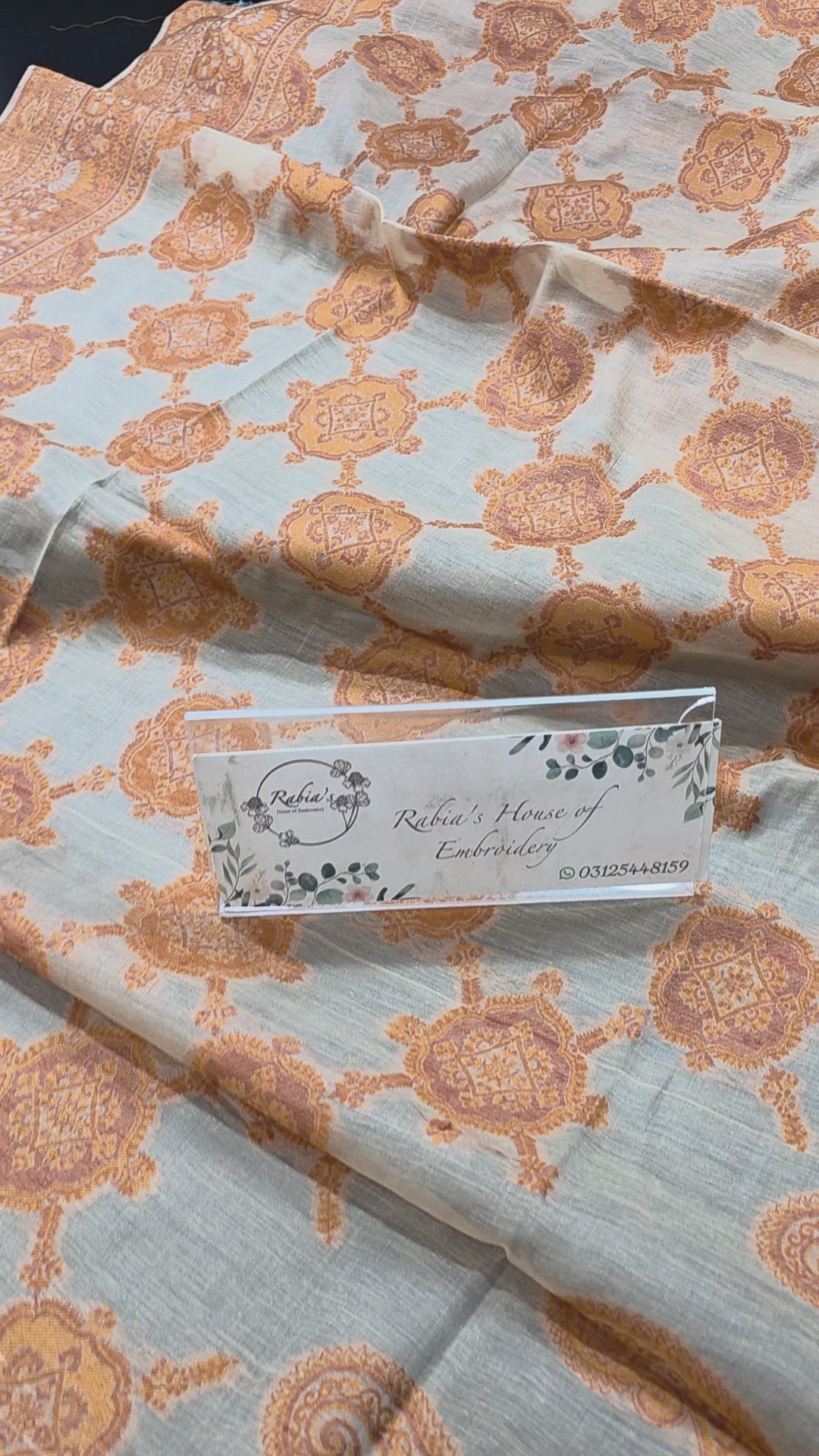 Handmade lawn kani shawl