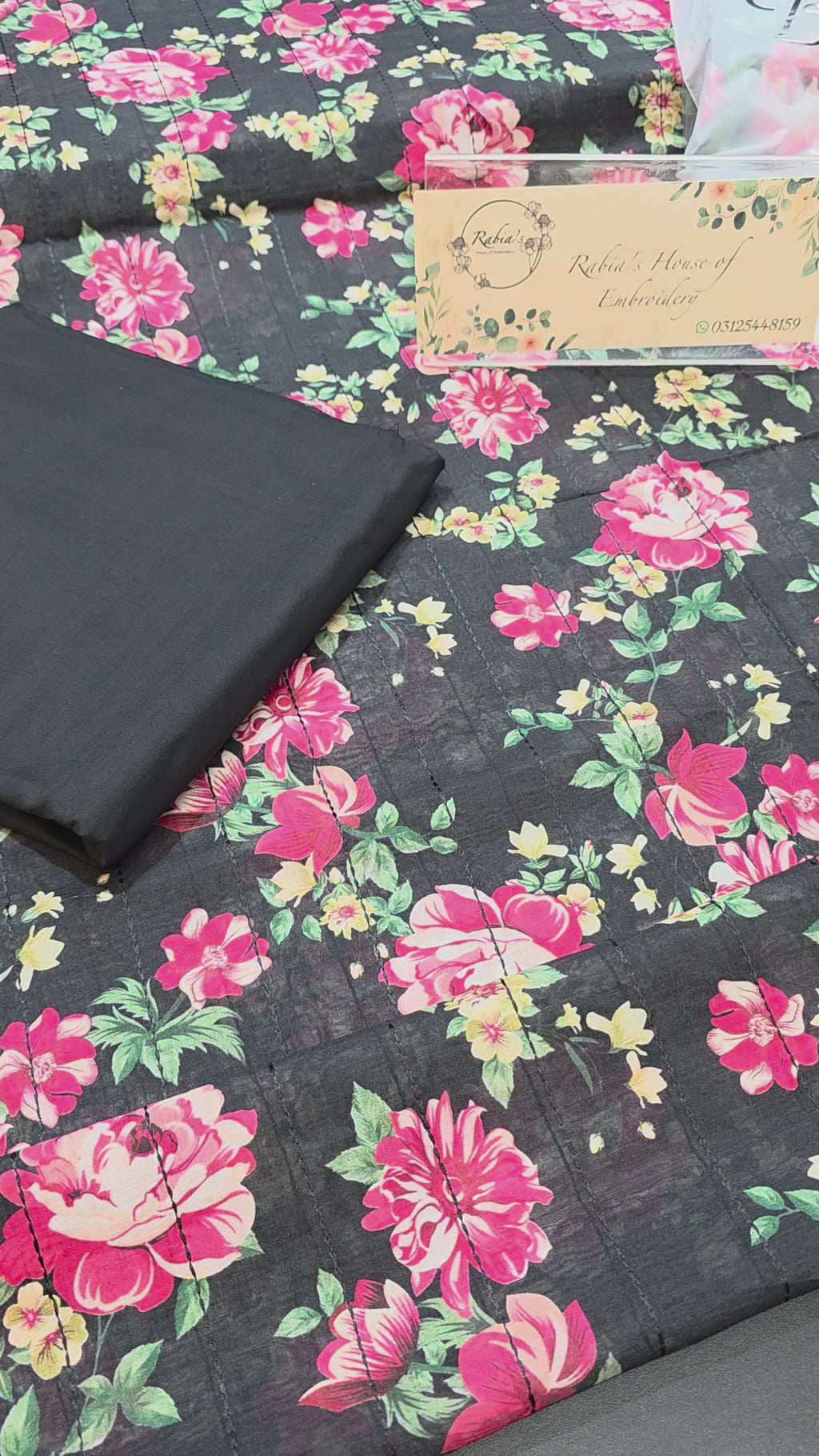 Bareeze printed 3pc plus embroidered