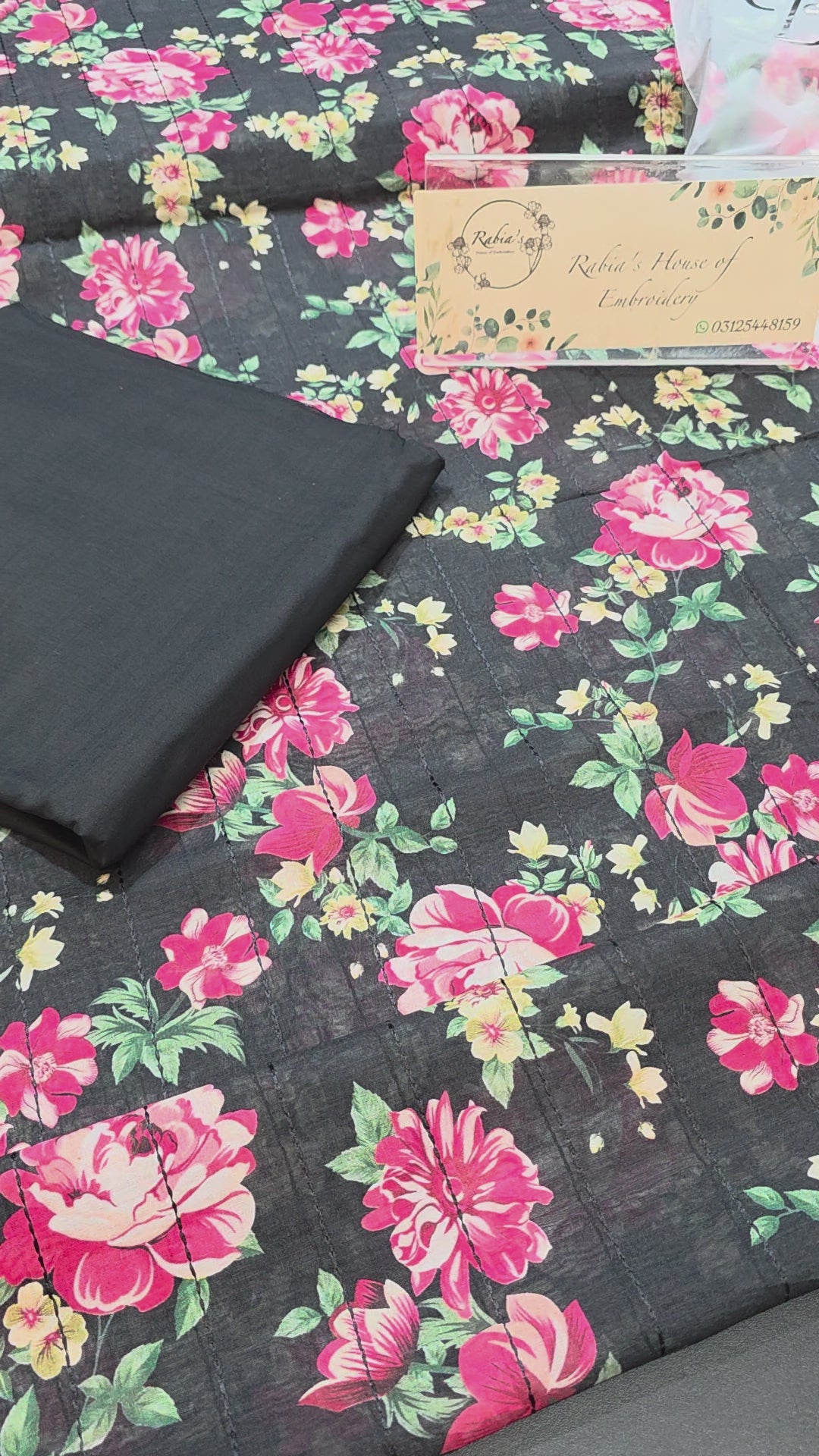 Bareeze printed 3pc plus embroidered