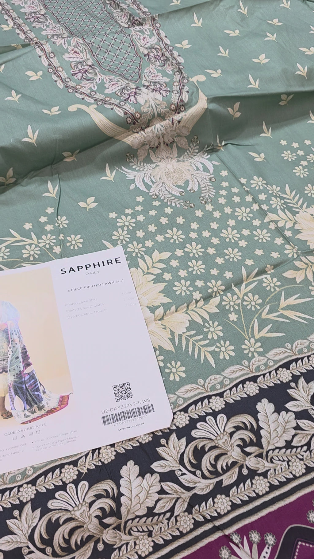 Sapphire printed 3pc