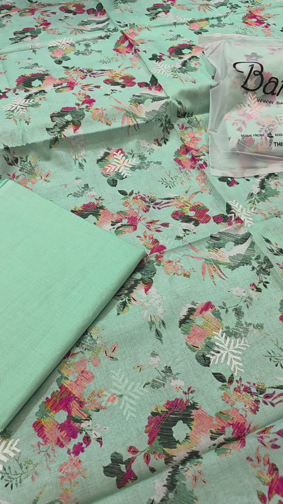 Bareeze lawn 3pc printed plus embroidery