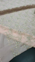 Chiffon allover embroidered shirt and duppatta