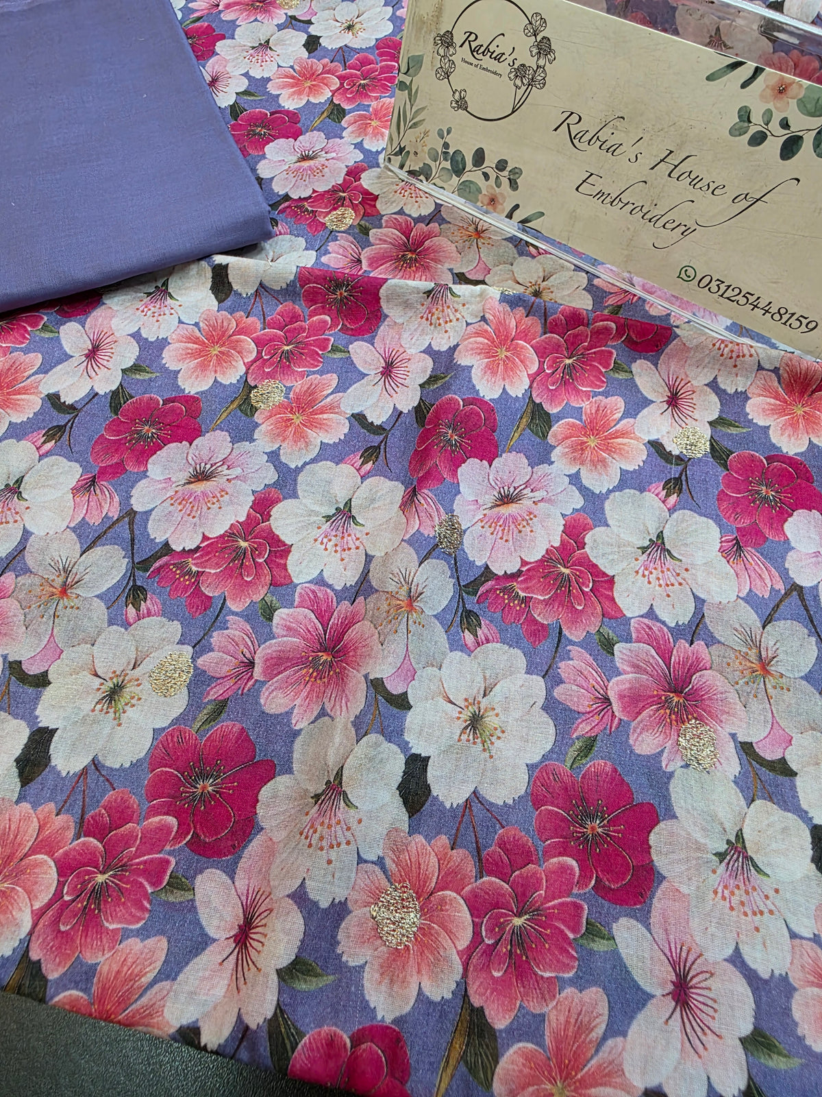 Bareeze 3pc embroidered plus printed