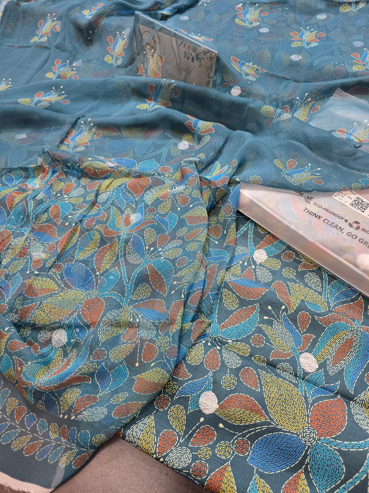 Bareeze printed with embroidery khadder
