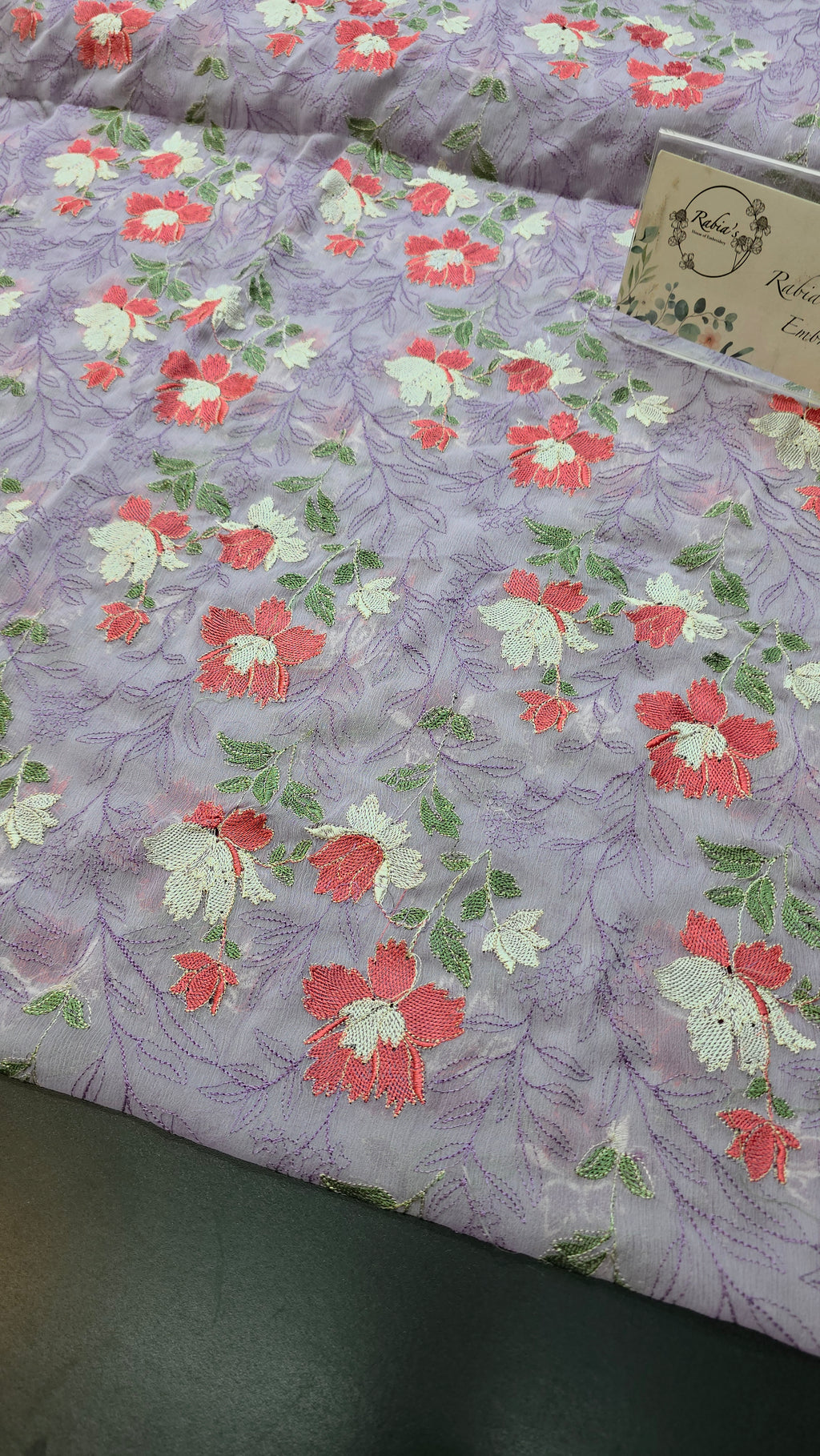 Chiffon allover embroidered 2pc shirt and duppatta