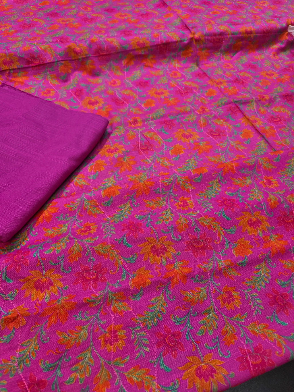Bareeze printed plus embroidered khadder