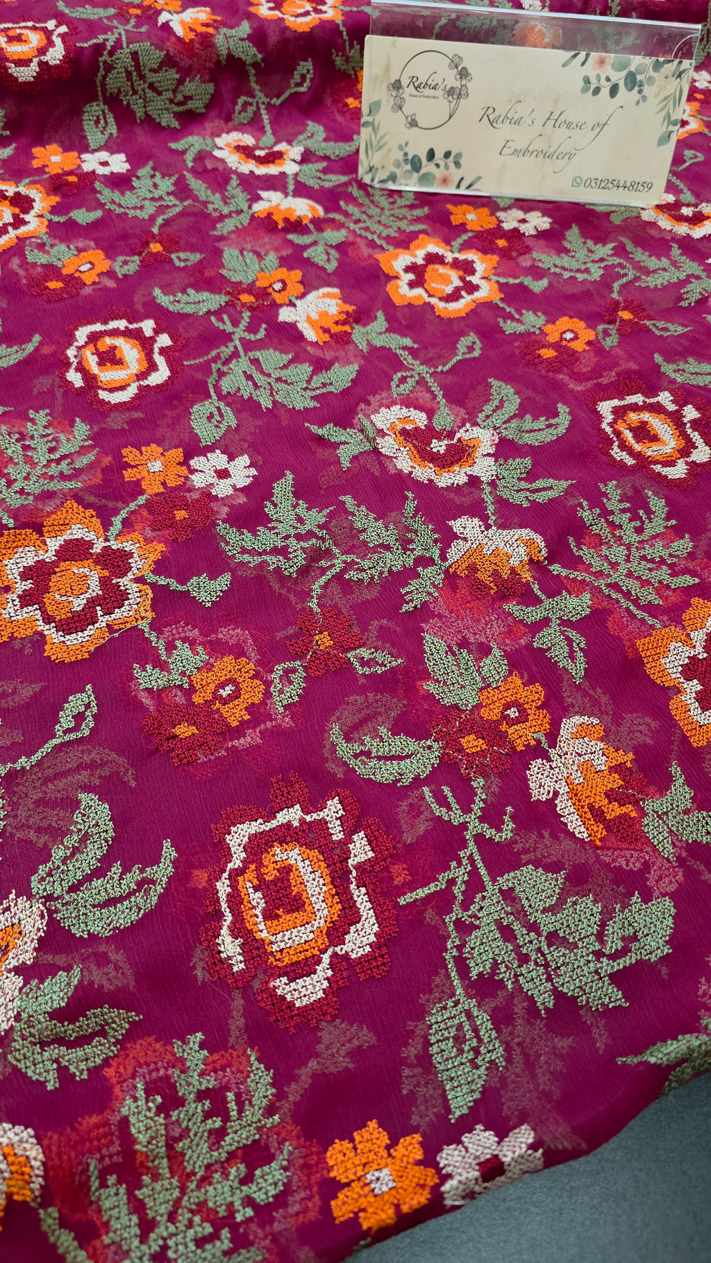 Chiffon allover embroidered ( Shirt and duppatta)