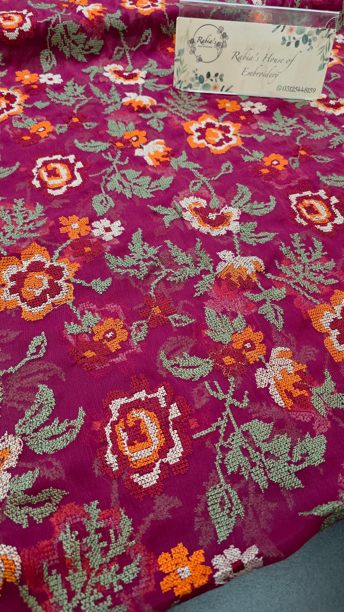 Chiffon allover embroidered ( Shirt and duppatta)